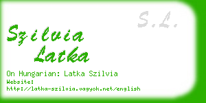 szilvia latka business card